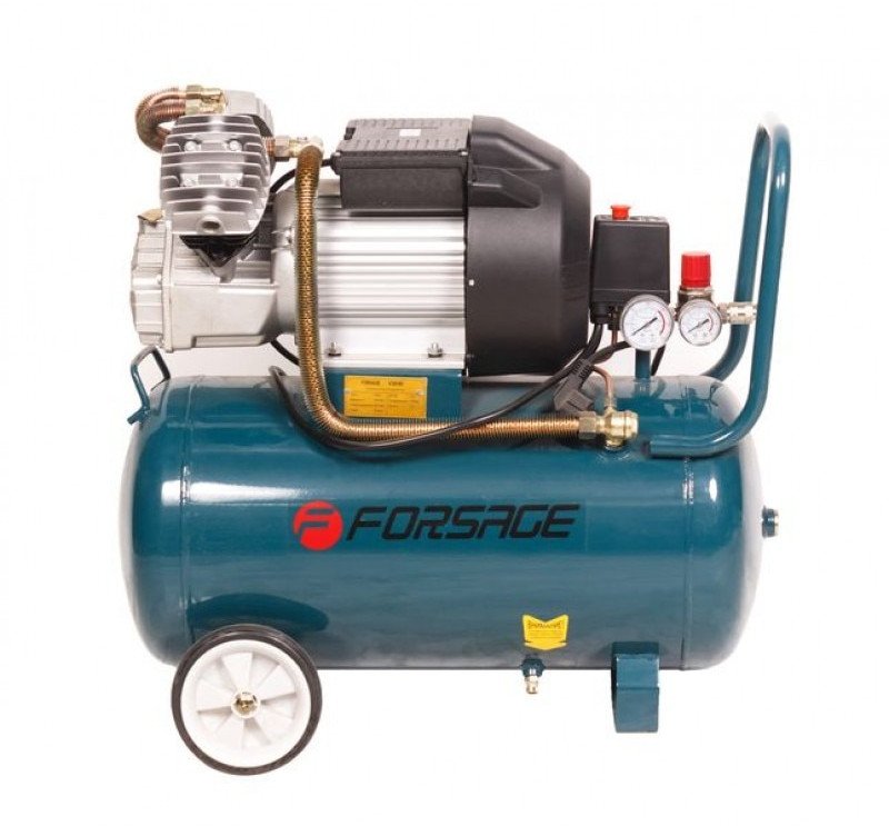 Sprężarka Forsage Sprężarka 50l 2-tłokowa z napędembezpośrednim (2.2 kW, zbiornik 50l,8 bar, 356 l/m, 220V)