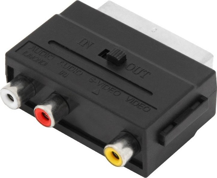 Adapter AV Blow PRZEJŚCIE EURO SCART Z NA 3X RCA CHINCH DWUSTRONNE