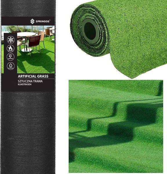 Springos Sztuczna trawa 2 m na taras balkon odporna na UV UNIWERSALNY