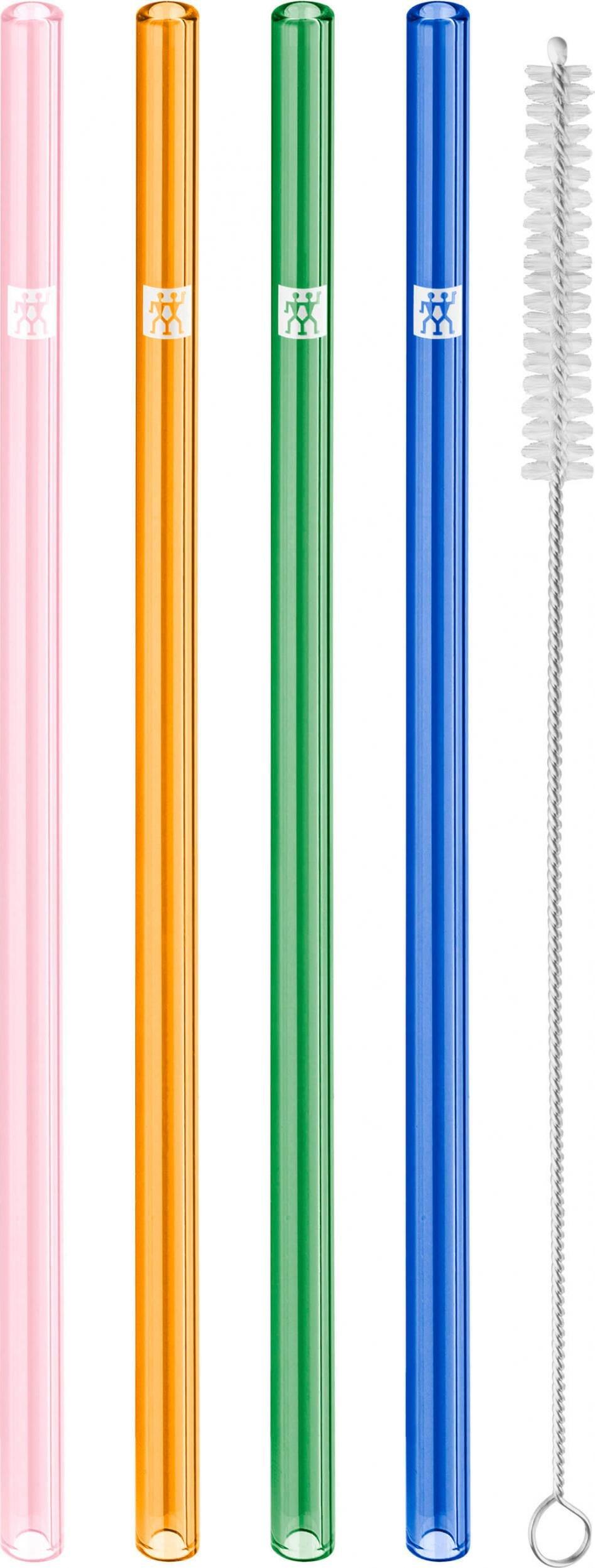 Zwilling Zestaw 4 szklanych słomek prostych Zwilling Sorrento