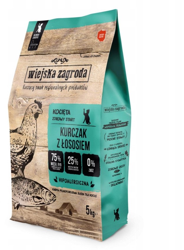 Wiejska Zagroda Kurczak z łososiem 5kg