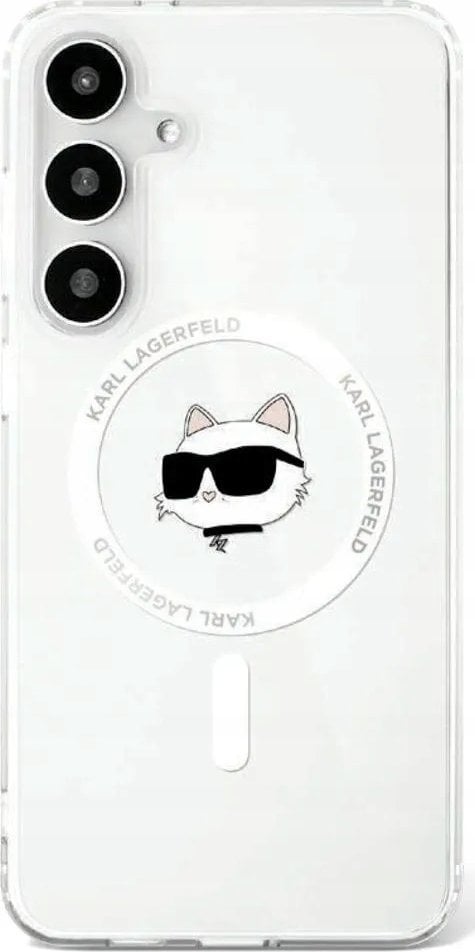 KARL LAGERFELD futerał do SAMSUNG S25 KLHMS25SHLSCHH (Magnetic IML Metal Choupette Head) biały