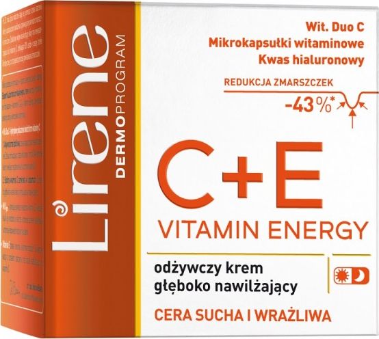 Lirene lirene krem do twarzy c+e vitamin energy nawilżający 50ml
