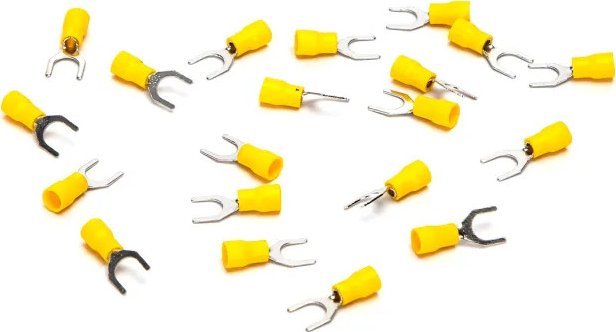 Aigostar Preizolowane zaciski tłoczone na zimno SV2-6 20 szt., żółte Preizolowane zaciski tłoczone na zimno SV2-6 20 szt., żółte