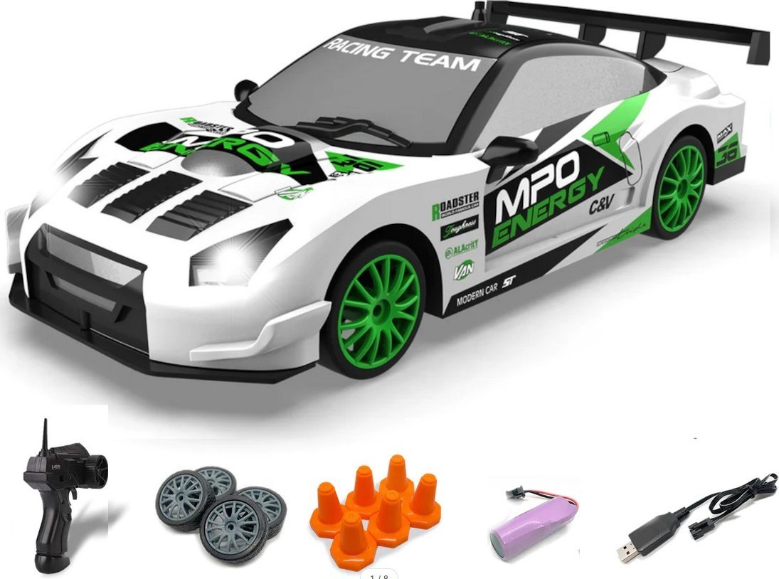 RACENT Model Samochodu Drift King 1/24 4WD SC24A11 926WB2 - silnik szczotkowy / kolor biały