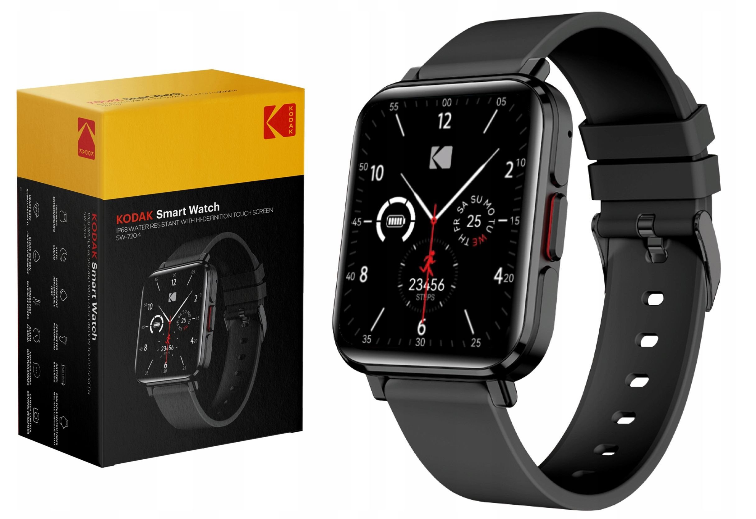 Zegarek Smartwatch IP68 GPS Tętno Saturacja 10 dni Czuwania / Kodak SW-7204