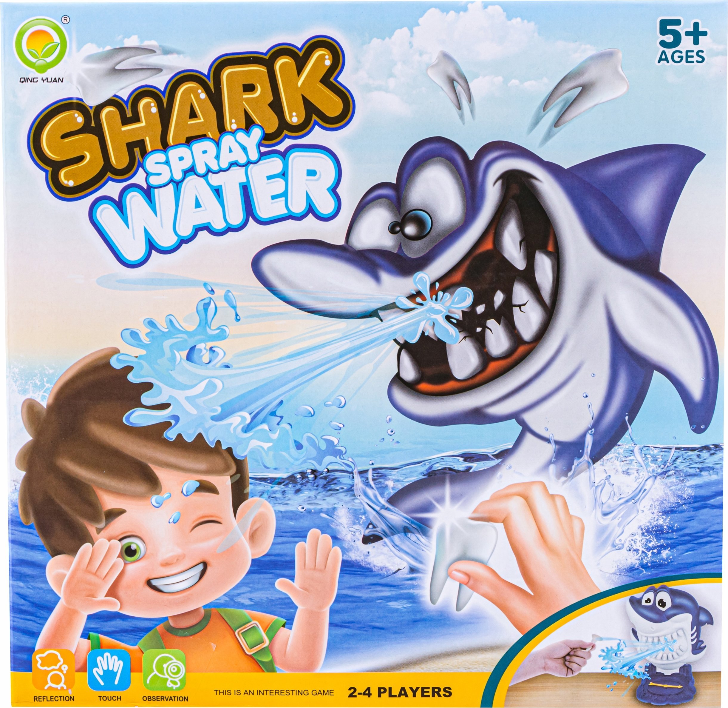 Zręcznościowa Gra Rodzinna Wyrwij Chory Ząbek Rekina, Shark Spray Water Sika Wodą