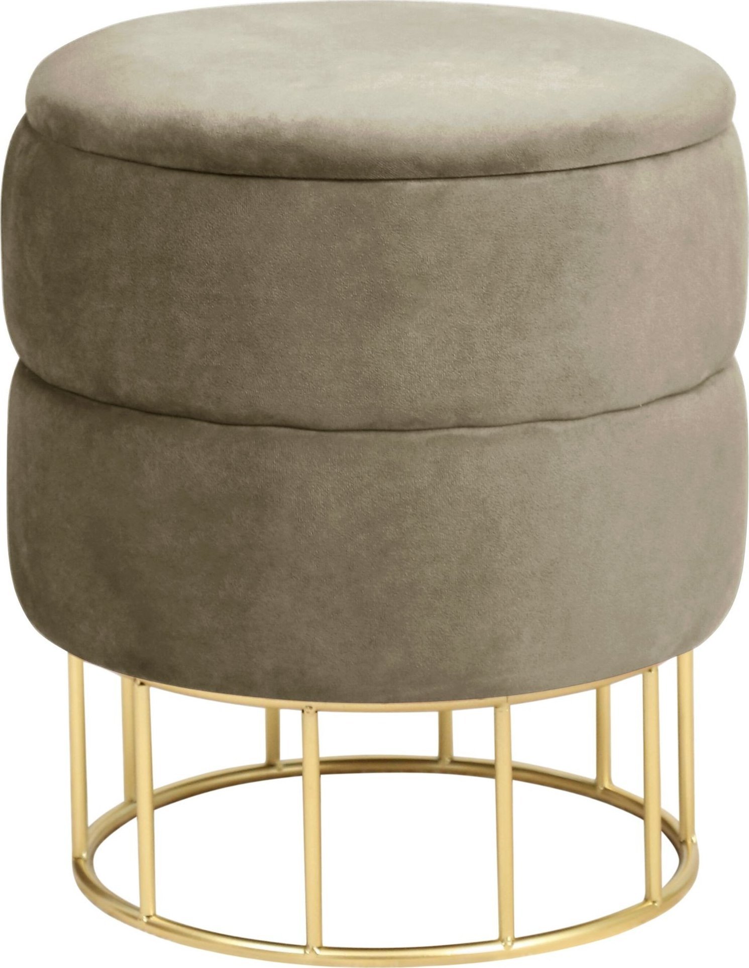 Fabryka Mebli Akord Pufa welurowa otwierana ze schowkiem ELZA Beżowa