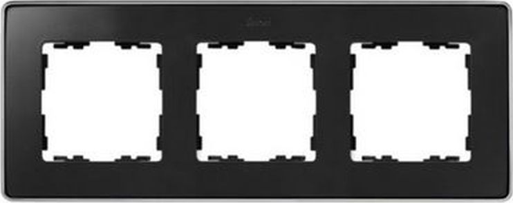 Kontakt-Simon Simon Detail 82 Ramka potrójna Detail SELECT-metal GRAFIT / podstawa Chrom 8201630-241
