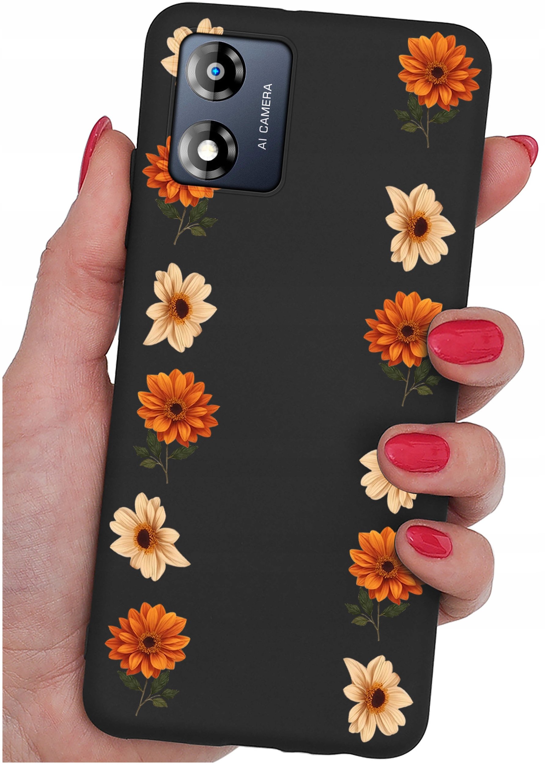 Etui do Motorola Moto E13 WZORY |SILIKONOWE MATT CASE + SZKŁO 9H