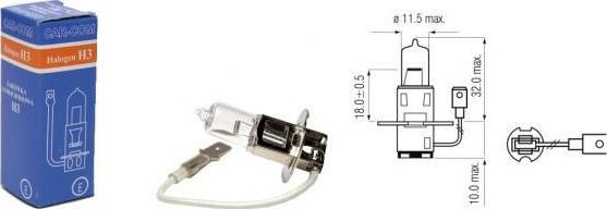 Carcommerce ŻARÓWKA H3 24V 70W PK22s