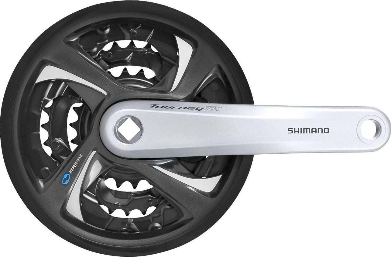 Triton Mechanizm korbowy Shimano FCTX801 48x38x28T czarno-srebrny z osłoną Uniwersalny