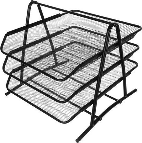 Iso Trade Szuflady na dokumenty A4 - 3 półki czarne