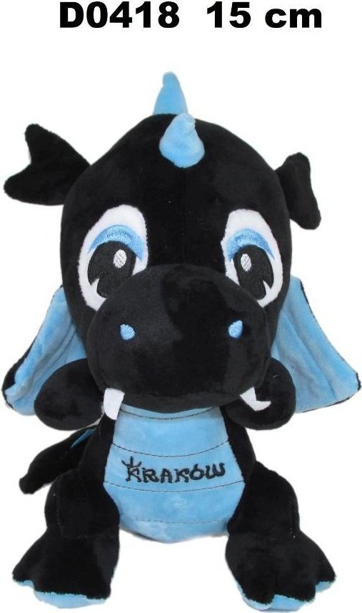 Smok "Kraków" czarny niebieski 15cm