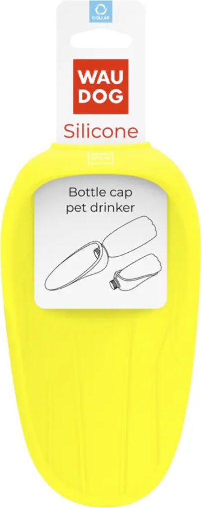 Collar WAUDOG Nakładka Silikonowa na Butelkę do Picia Żółta