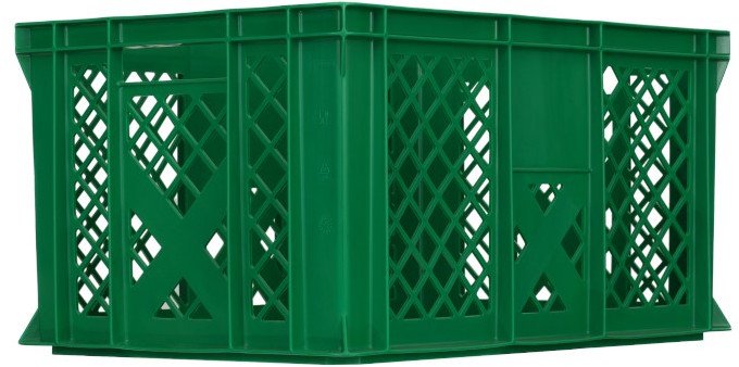 Artech Pojemnik transportowy EURO 300, dno i ścianki ażurowe, wym. 600 x 400 x 300 mm (Kolor zielony)