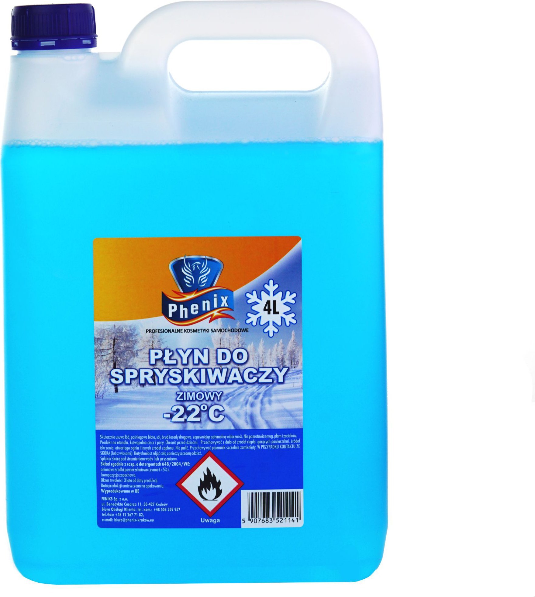 Feniks Płyn do spryskiwaczy zimowy -22C, 4L Phenix
