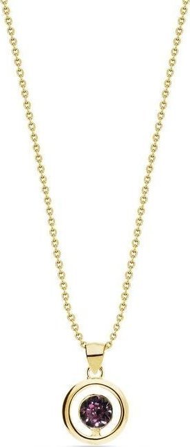 Spark Silver srebrny pozłacany naszyjnik spark z kryształem Uniwersalny