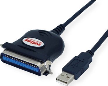 Adapter AV Roline ROLINE Kabel konwertera USB na IEEE 1284, czarny, 1,8 m