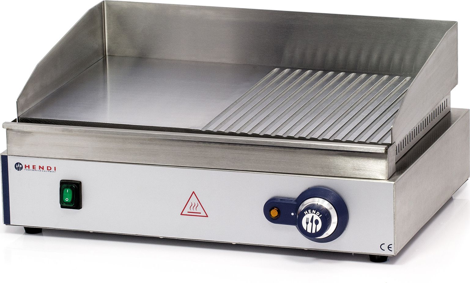 Hendi Płyta grzewcza grillowa Blue Line gładka-ryflowana do pracy ciągłej 2400W - Hendi 203156 Płyta grzewcza grillowa Blue Line gładka-ryflowana do p
