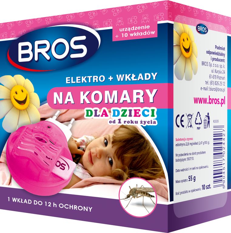 Bros Elektro + 10 Wkładów Na Komary Dla Dzieci