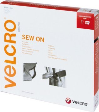 Velcro VELCRO rzep z haczykami i pętelkami do przyszycia 20 mm x 10 m brązowy