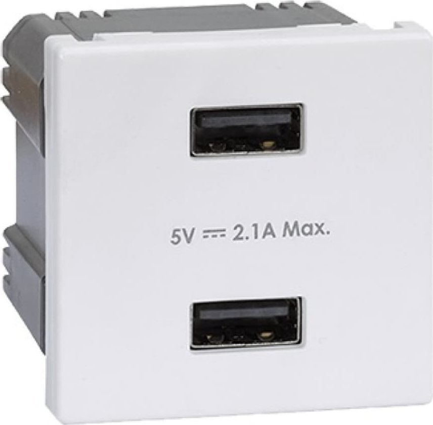 Kontakt-Simon Simon Connect Ładowarka USB K45 gniazdo typ A 5V/2,1A czysta biel K126E/9 TSC-K126E-9