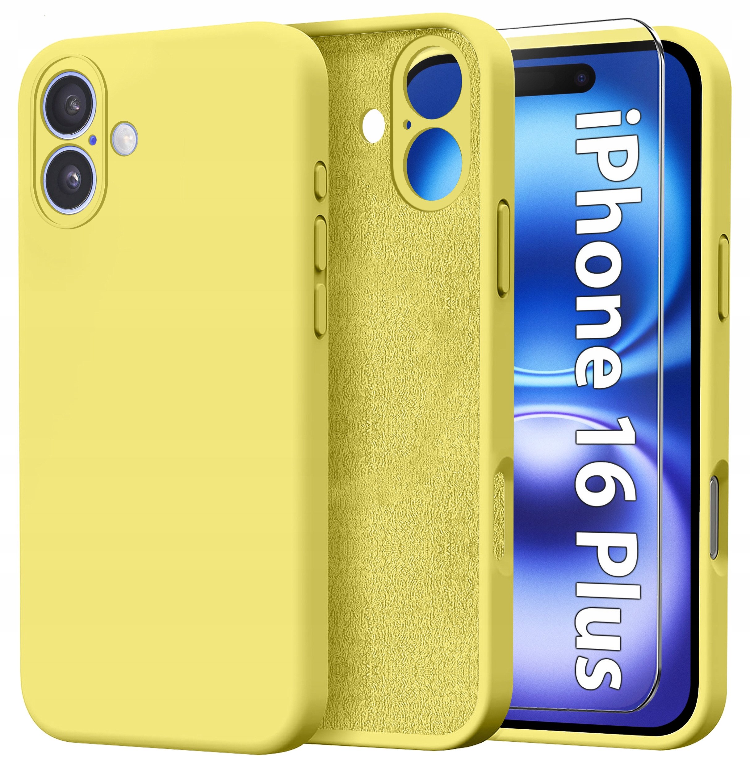 Etui do Apple iPhone 16 Plus CASE Silicone ELASTYCZNE + Szkło OCHRONNE 9H