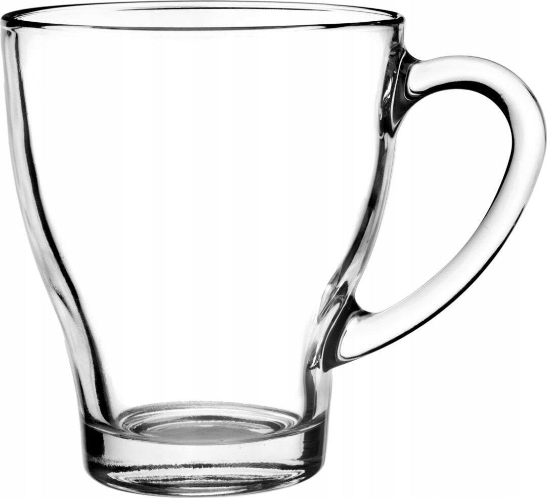Galicja Szklanka z uchem 250 ml gładka przezroczysta do kawy herbaty