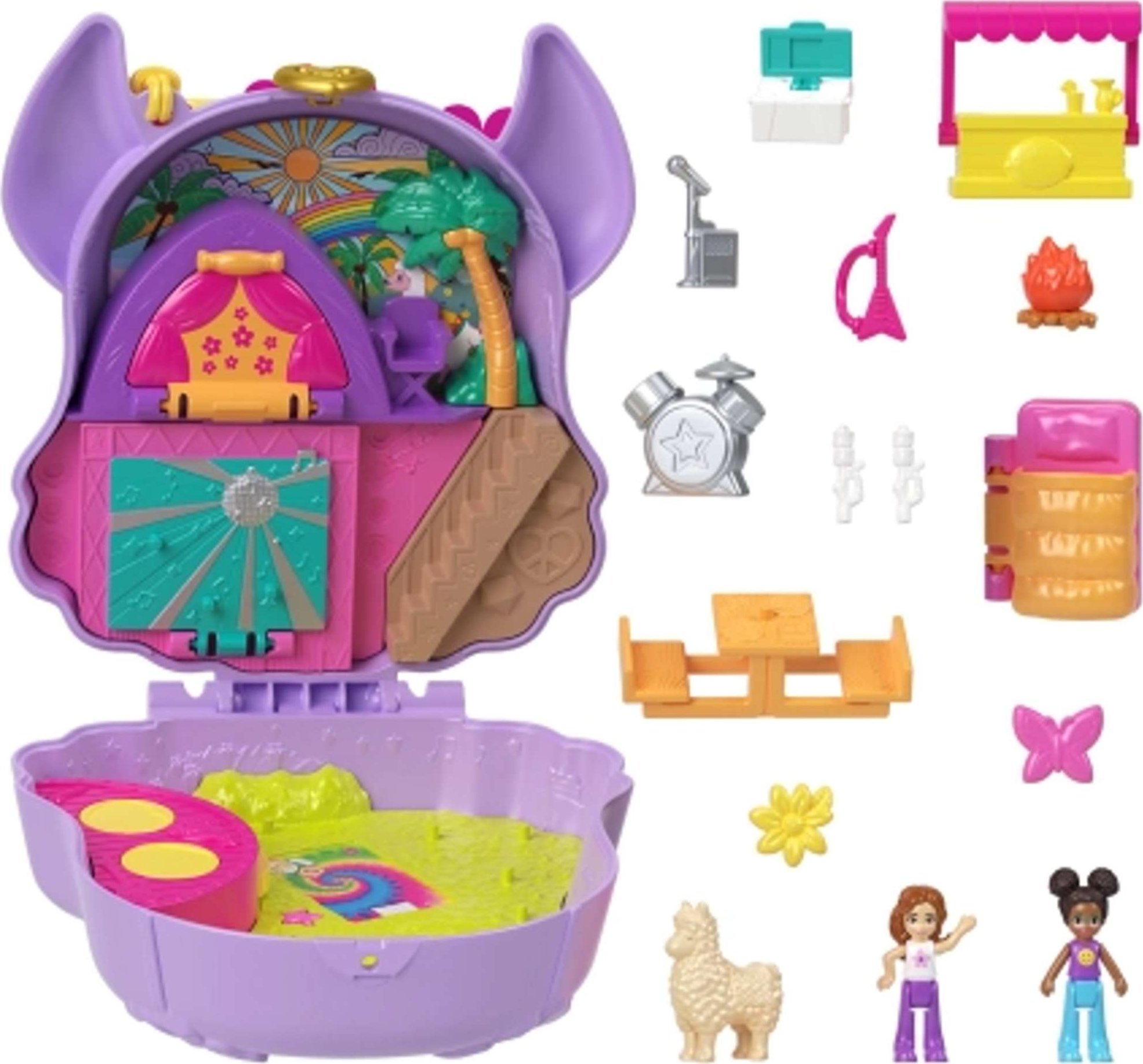 Mattel Polly Pocket Kompaktowy zestaw Biwakowa Lama HKV33(FRY35)