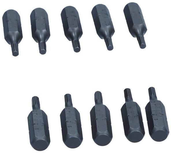 ROOKS BIT DO WKRĘTARKI 1/4" X 25 MM X HEX 2,5 UDAROWY CVMO-S KOMPLET 10 CZ.