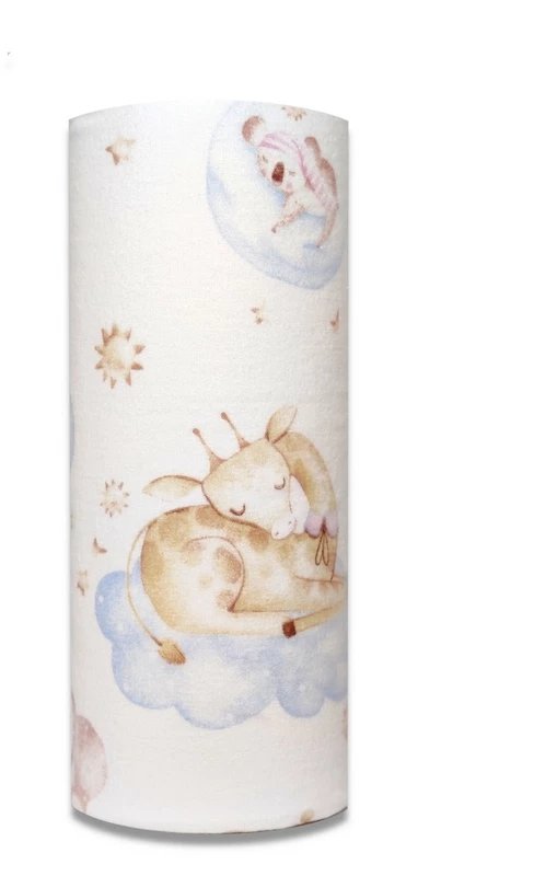 Pielucha flanela druk 70/80 Śpiące zwierzątka 4847