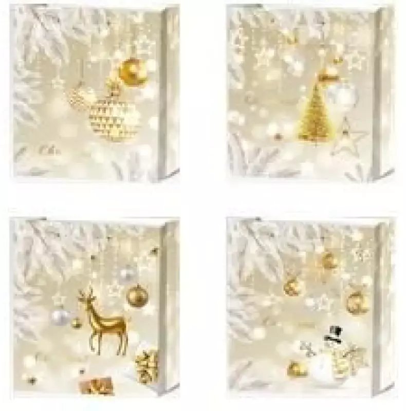 Torebka prezentowa L Boże Narodzenie szerokie dno