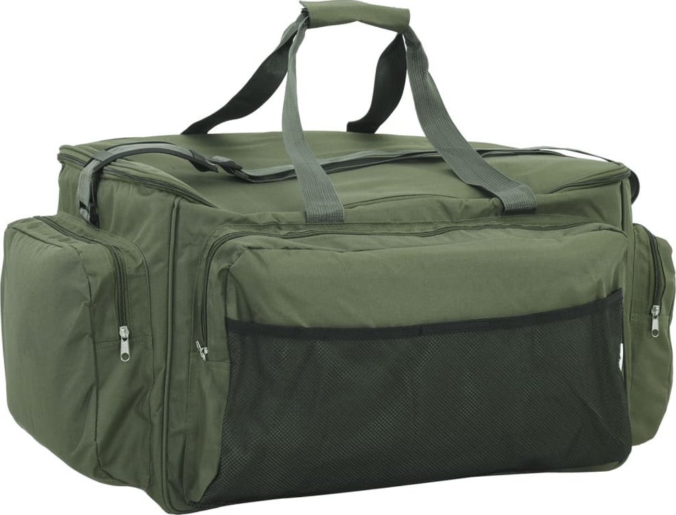 vidaXL Torba wędkarska, wodoszczelna, ciemnozielona, tkanina Oxford