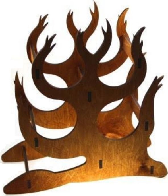 Anapol Drewniany stojak na wino Anapol na 4 butelki