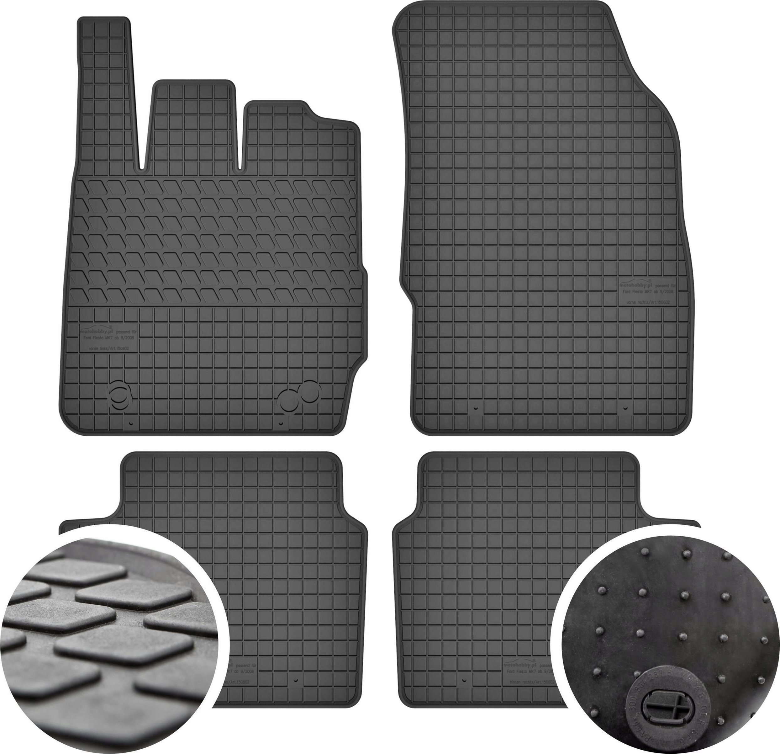 GeyerHosaja Dywaniki gumowe do Ford Fiesta MK7 (od 2008)
