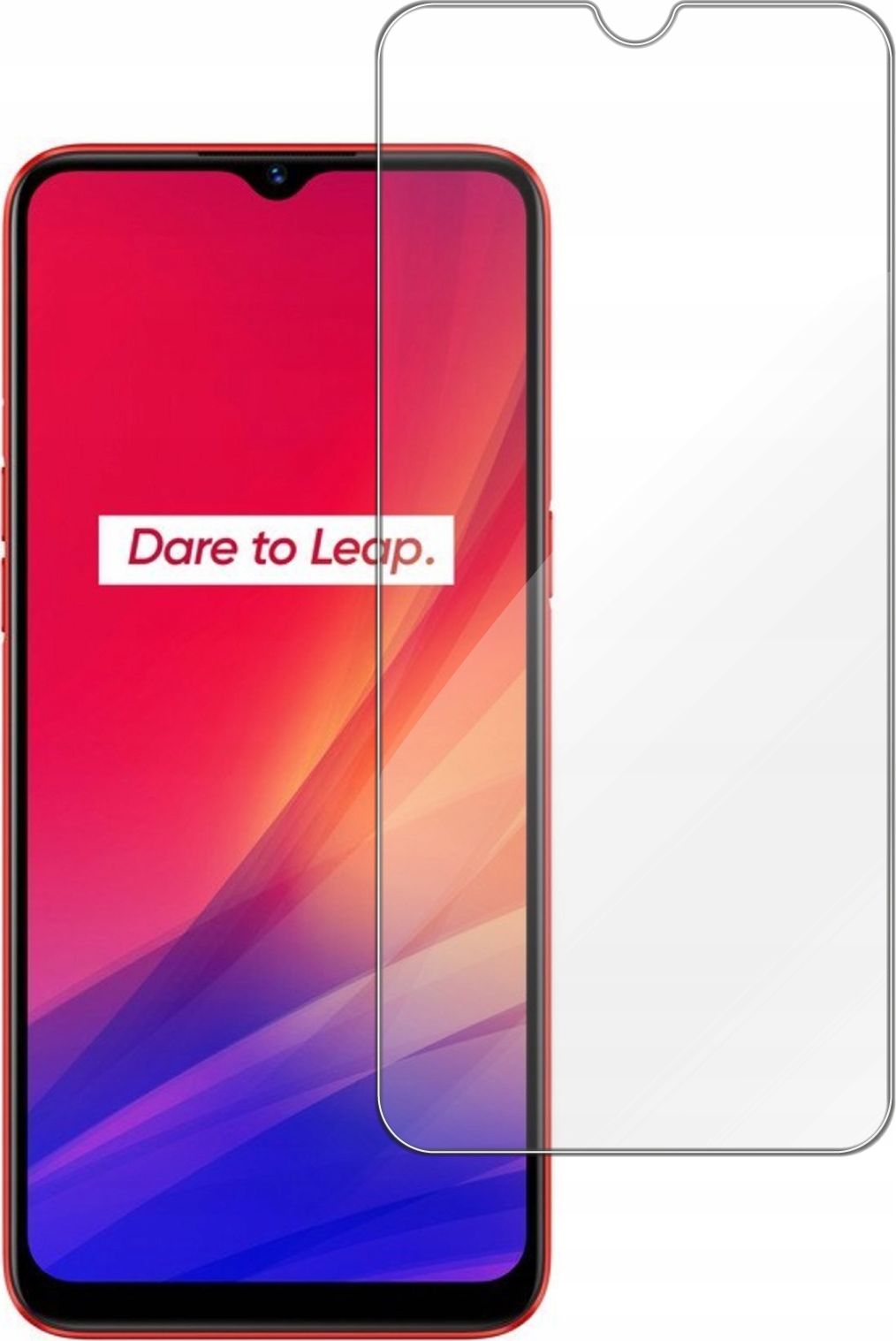 etumi Szkło Hartowane 9H Do Realme C3 | Szybka Na Ekran Szkiełko Ochronne Na Ekran Twarde Płaskie Przód / Ochrona Matrycy Telefonu Glas0116