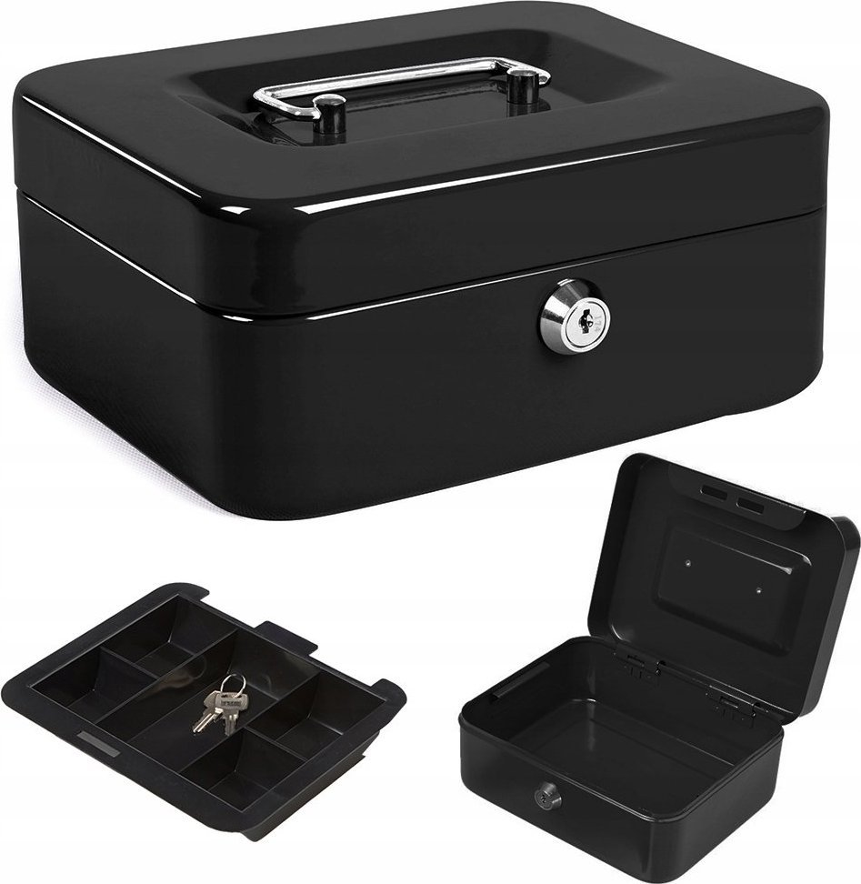 Verk Kasetka Metalowa Na Pieniądze Czarna