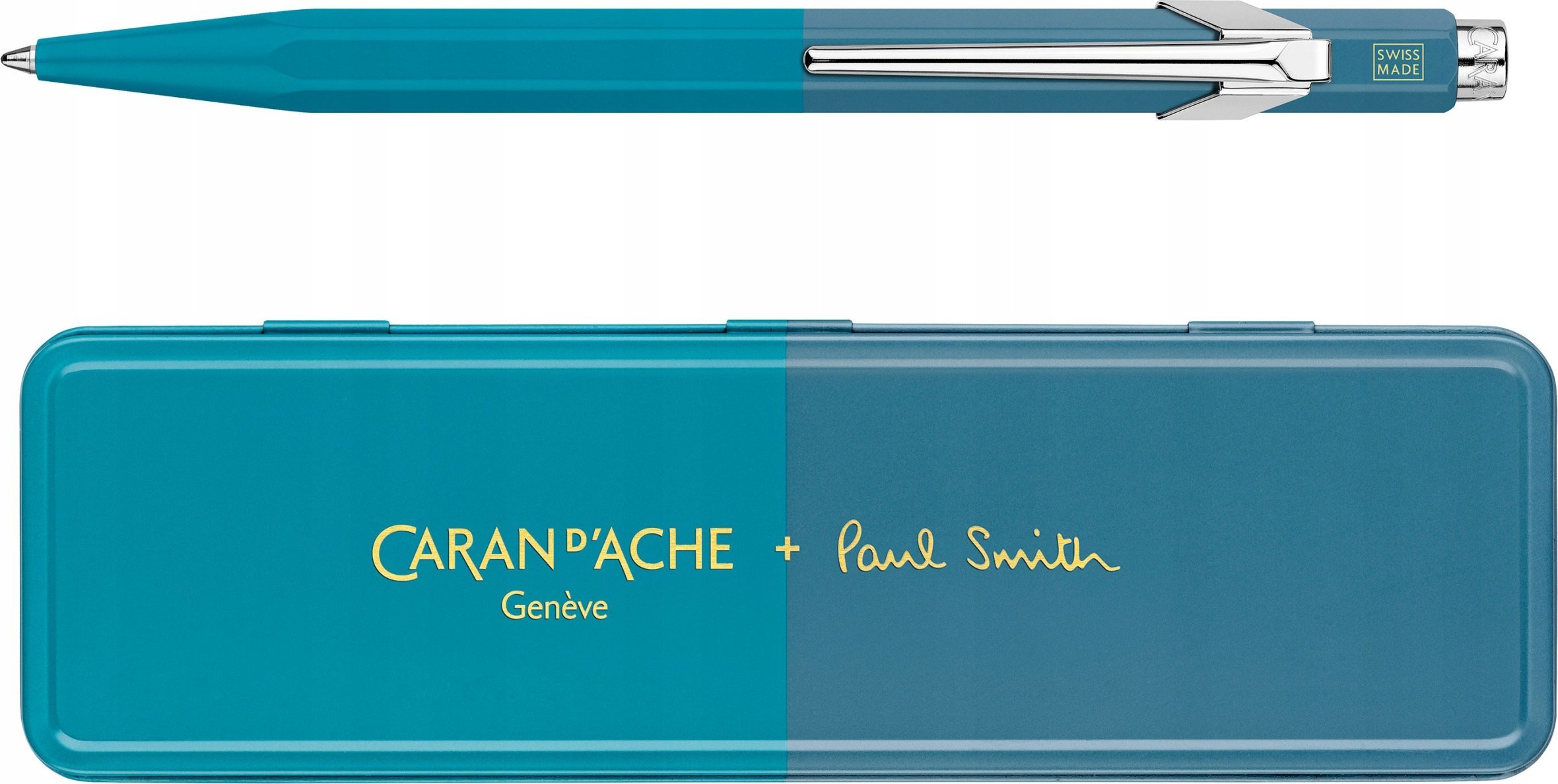Caran d`Arche Długopis CARAN D'ACHE 849 Paul Smith Edycja 4, M, w pudełku, Cyan/Steel