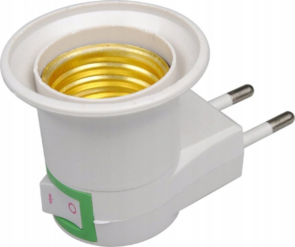 ER4 ADAPTER PRZEJŚCIÓWKA 230V E27 NA ŻARÓWKĘ WYŁĄCZNIK