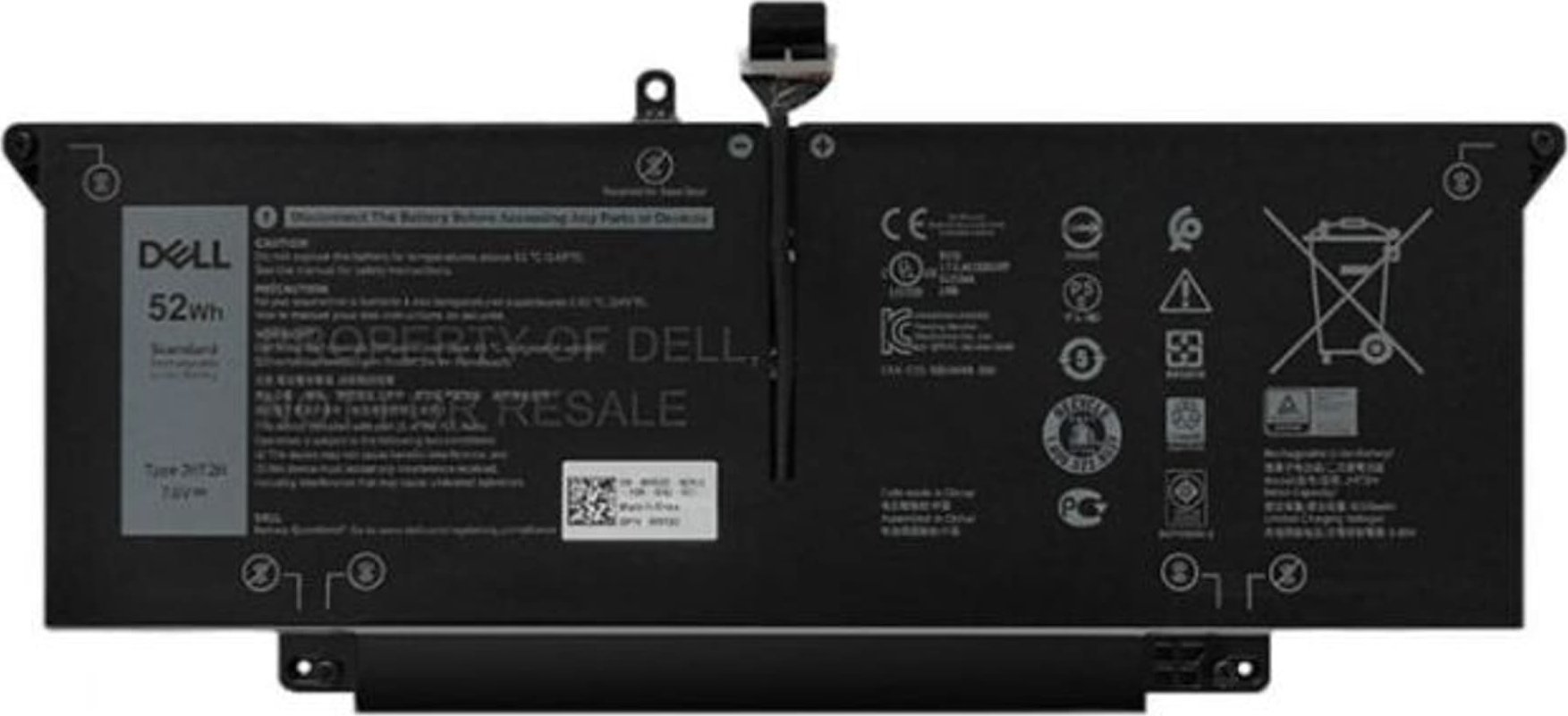 Bateria Dell Battery, 52WHR, 4 Cell,