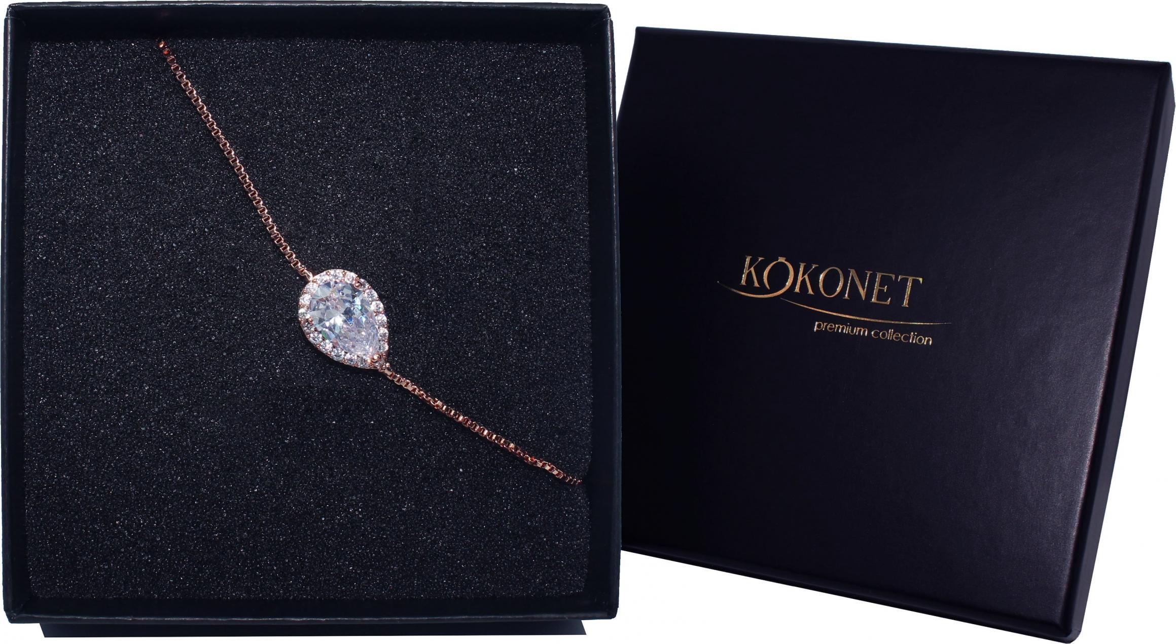 KOKONET bransoletka ROSE GOLD subtelna ŚLUBNA regulowana