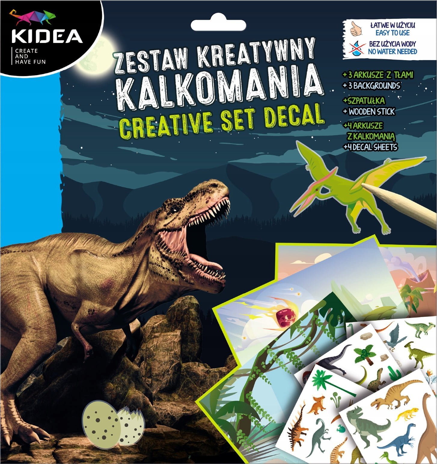 Derform ZEST KREAT KALKOMANIA DINOZAURY KIDEA PUD