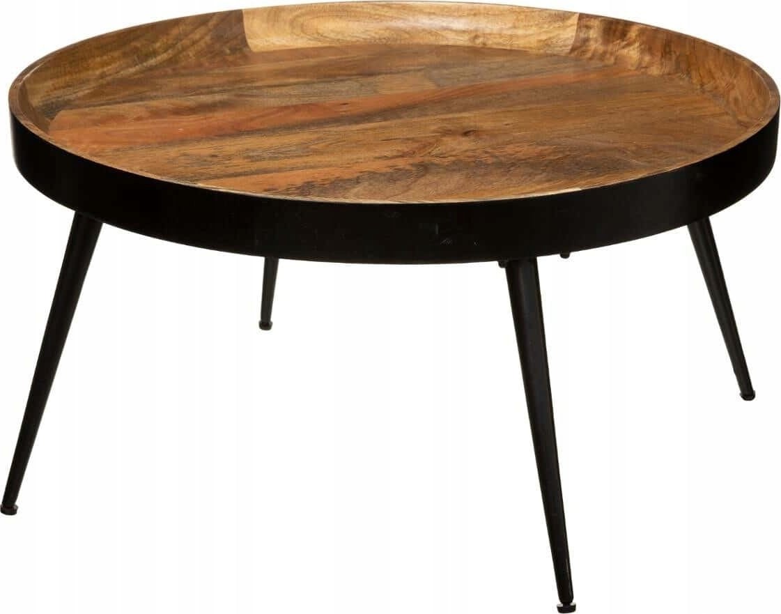 Atmosphera Stolik z drewna mango SIWAN, Ø 70 x 36 cm