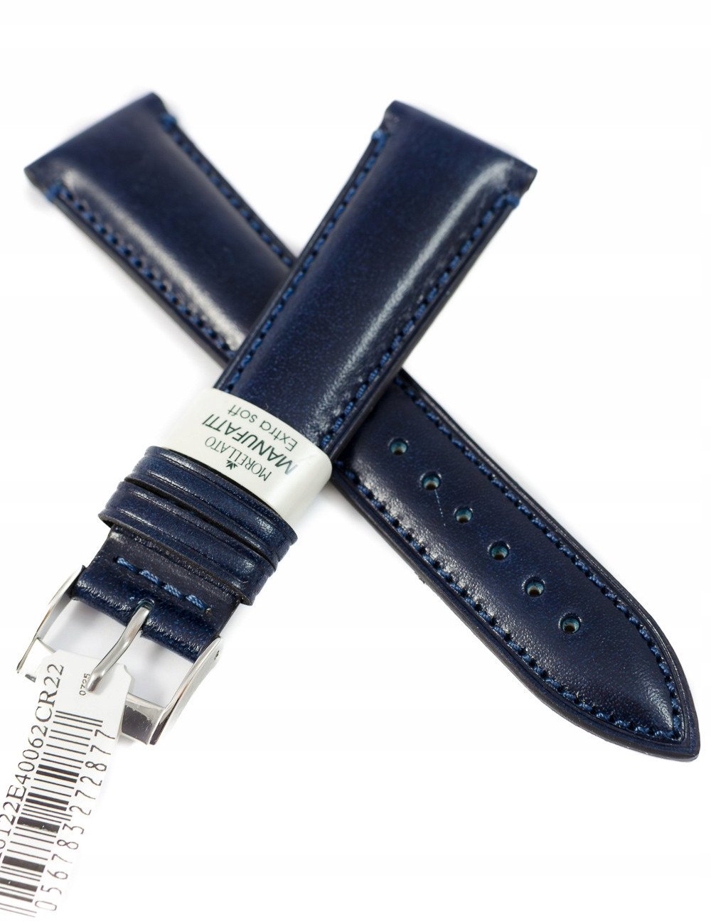 Skórzany pasek do zegarka 22 mm Morellato A01X6122E40062CR22 granatowy .