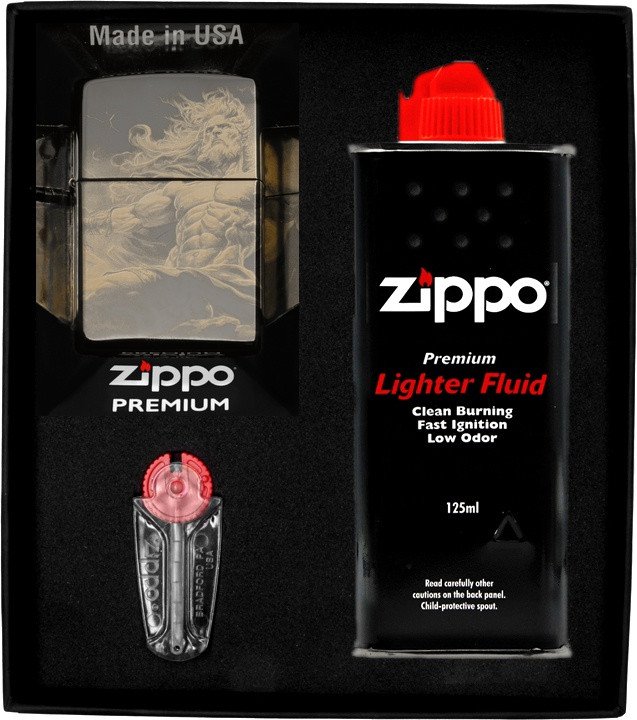 Zestaw ZIPPO Zapalniczka ZEUS DESIGN Prezentowy No1