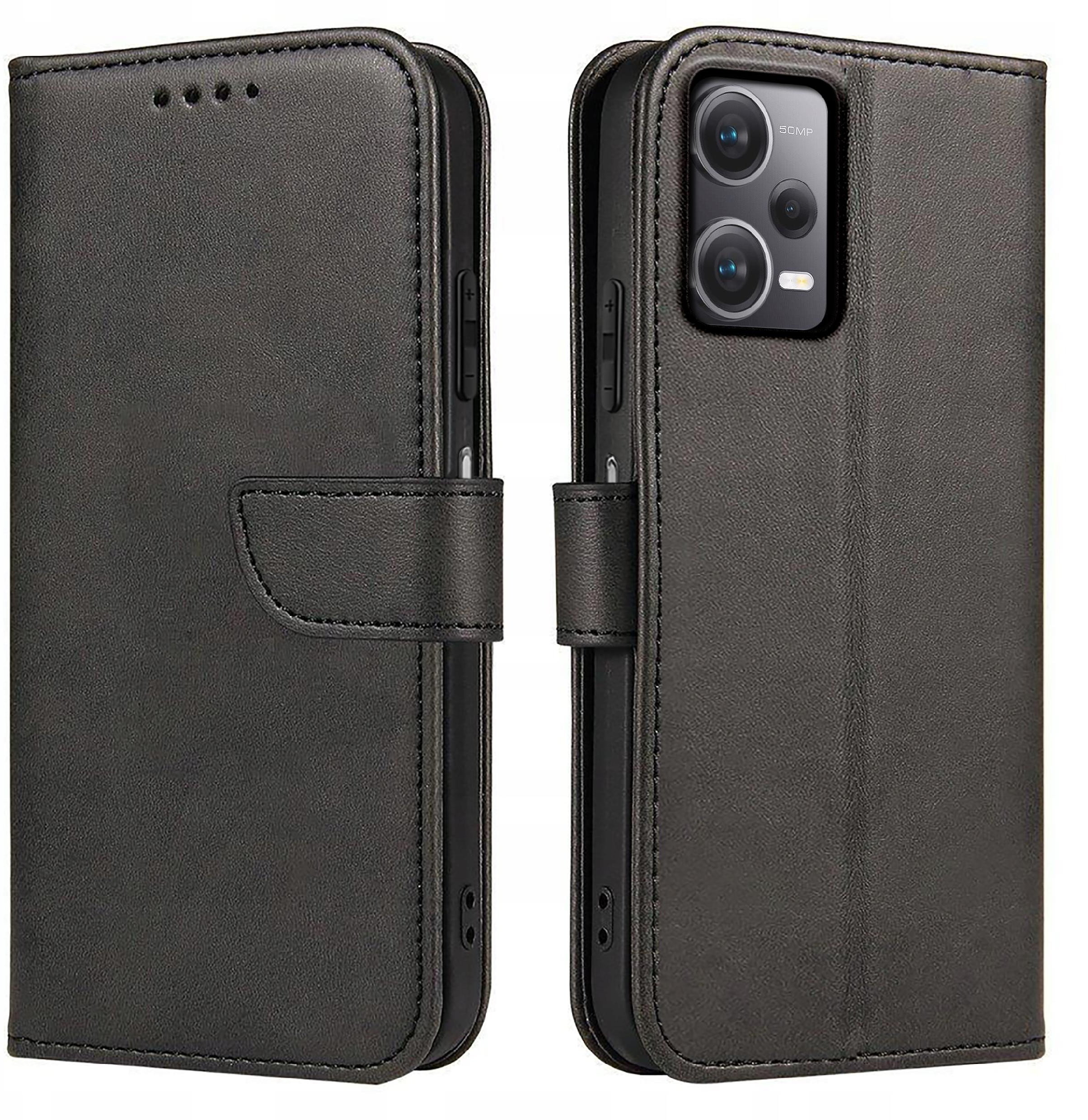 Etui do Xiaomi Redmi Note 12 5G Skórzane PORTFEL SKIN CASE + Szkło 9H