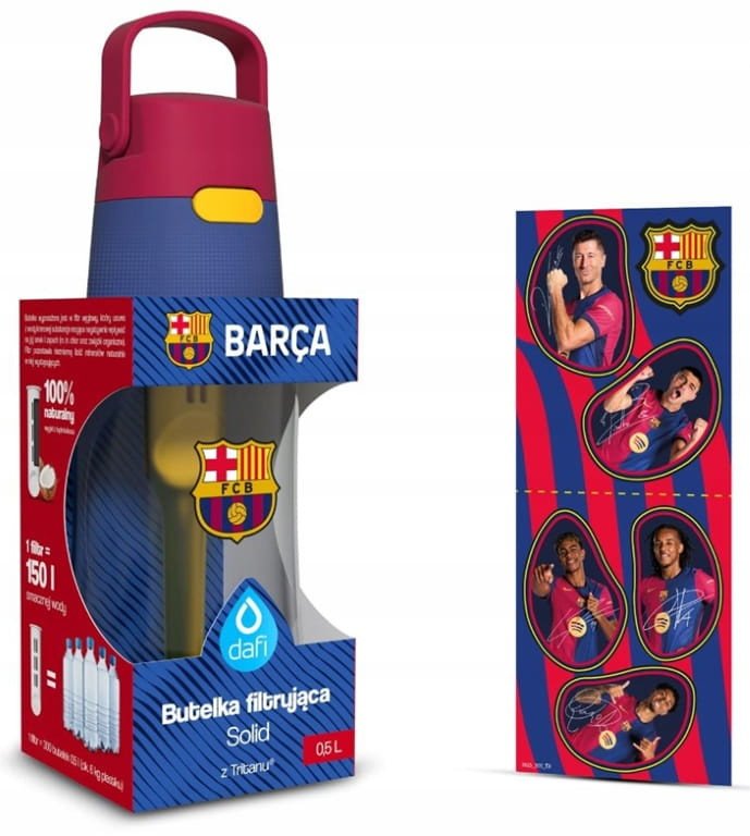 Butelka filtrująca Dafi SOLID FC Barcelona 0,5 l Barca kolor z wkładem
