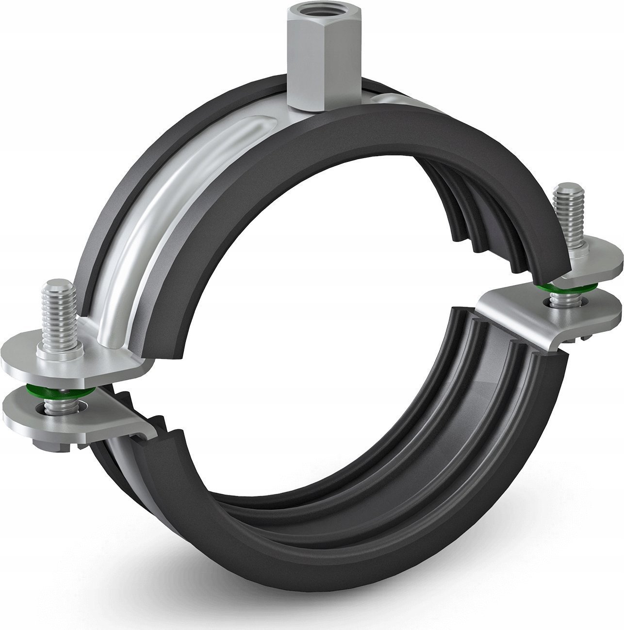 Obejma podwójna UDG z okładziną 1/2 (20-23mm) BK M8 ocynk