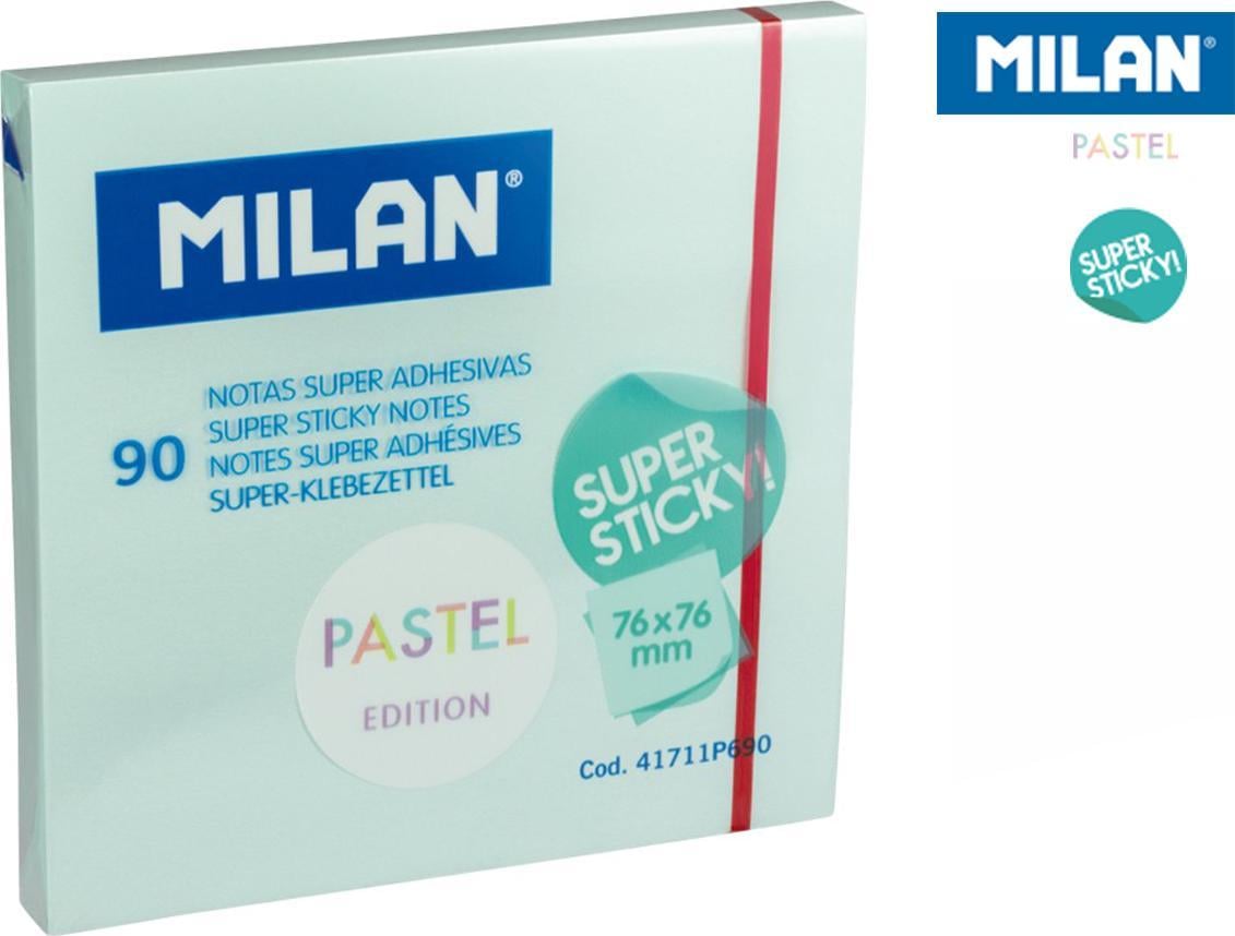 Milan KARTECZKI SAMOPRZYLEPNE NIEBIESKIE MILAN SUPER STICKY PASTEL 76 X 76 MM 90 SZTUK